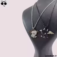 گردنبند ست بی دندون استیل رنگ ثابت