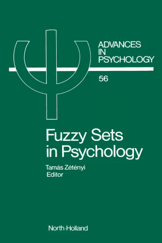 خرید و دانلود نسخه کامل کتاب Fuzzy Sets in Psychology