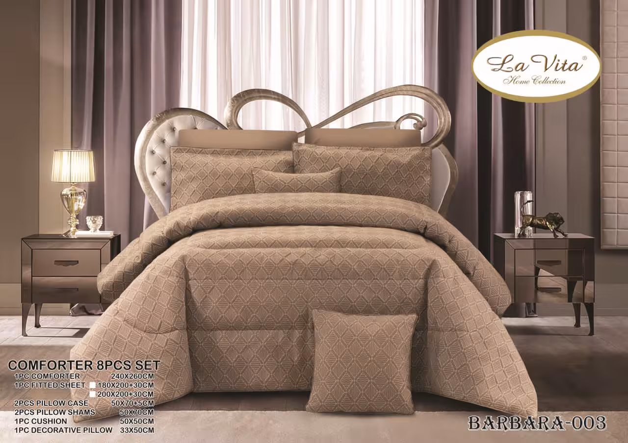 سرویس لحاف روتختی 2 نفره ترک برند لاویتا مدل BARBARA کد 003