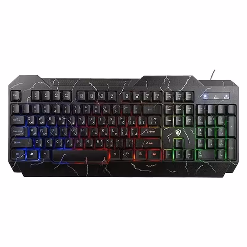 کیبورد مخصوص بازی بیاند مدل BGK-9500، سوییچ ممبران ، Full Size، نورپردازی LED RGB | کالا مکس