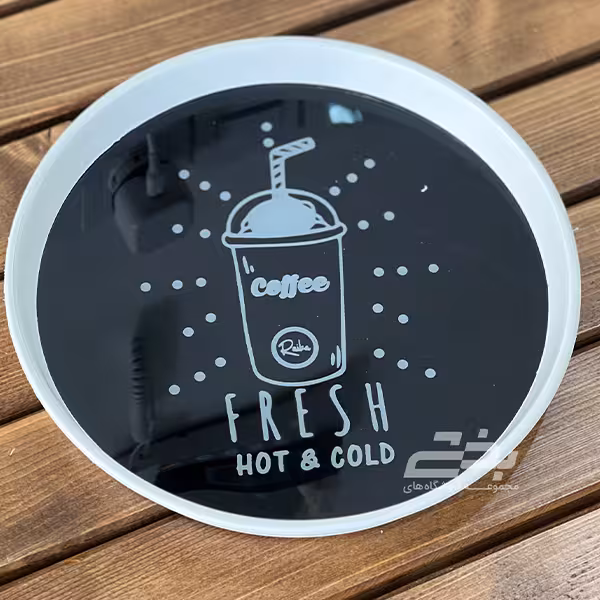 سینی رایکا کف شیشه گرد بزرگ نشکن مدل FERESH