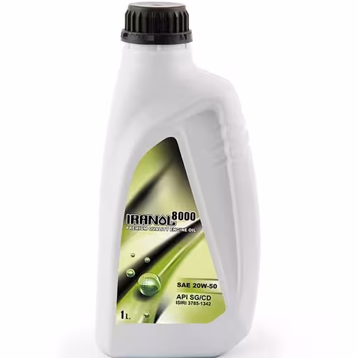 روغن موتور 20W-50 ایرانول مدل 8000 SG حجم 1 لیتر