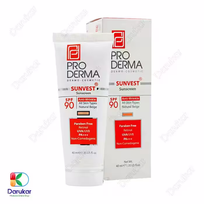 کرم ضد آفتاب و ضد چروک پرودرما SPF90 با حجم 40 میلی لیتر