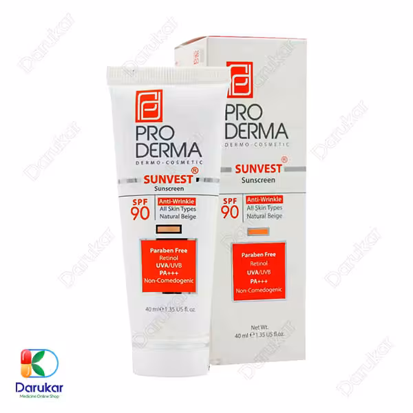 کرم ضد آفتاب و ضد چروک پرودرما SPF90 با حجم 40 میلی لیتر