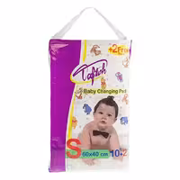 زیرانداز یکبار مصرف تعویض کودک تافته کد 525200 بسته 10 عددی به همراه 2 عدد رایگان