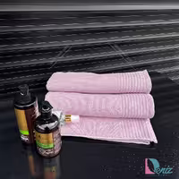 حوله حمامی طرح گلوریا رنگ یاسی روشن