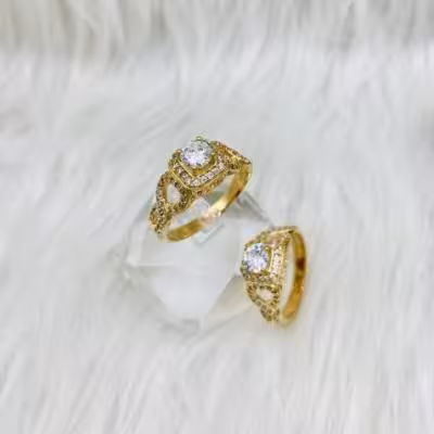 انگشتر طلاروس مخراج کاری شده9