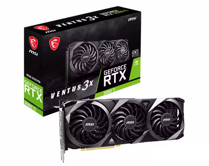 کارت گرافیک  ام اس آی مدل GeForce RTX™ 3060 Ti VENTUS 3X 8G LHR حافظه 8 گیگابایت