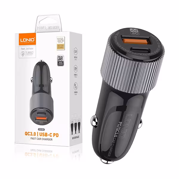 شارژر فندکی الدینیو مدل C510Q توان 38 وات