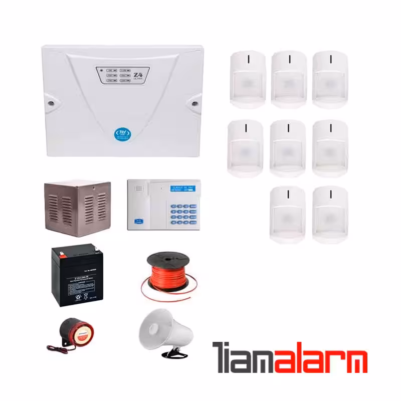 پکیج دزدگیر اماکن باسیم مدل کلاسیک سیم کارتی و تلفنیCGA8