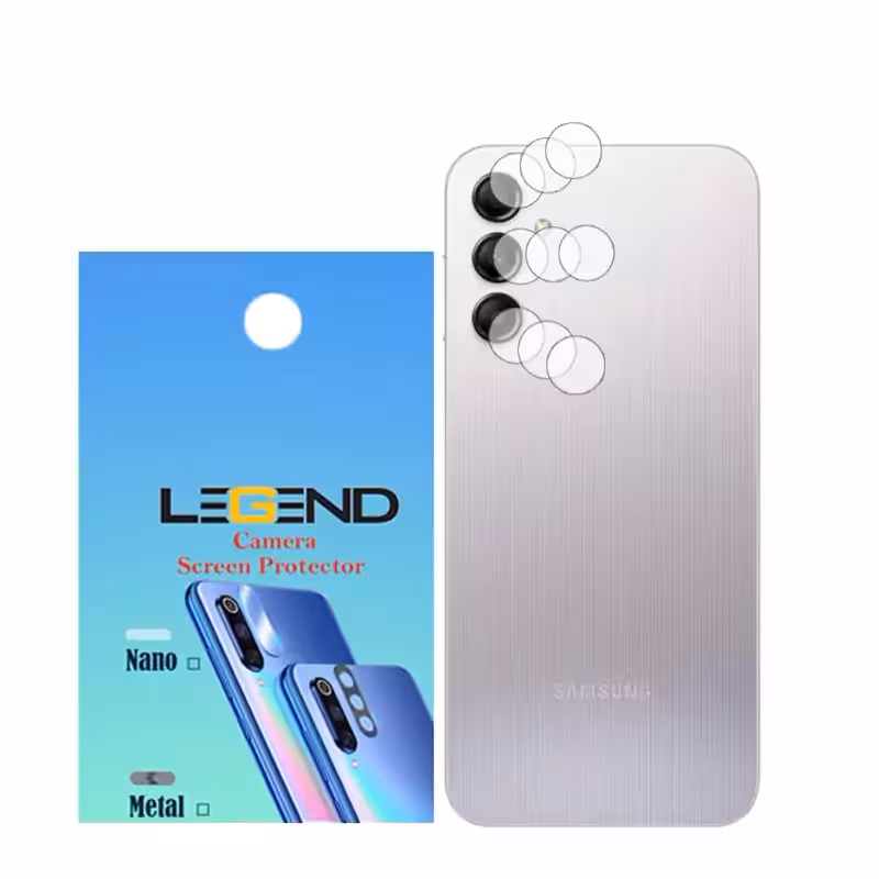 محافظ لنز دوربین لجند مدل نانو گلس مناسب برای موبایل سامسونگ Galaxy A14 بسته 3 عددی