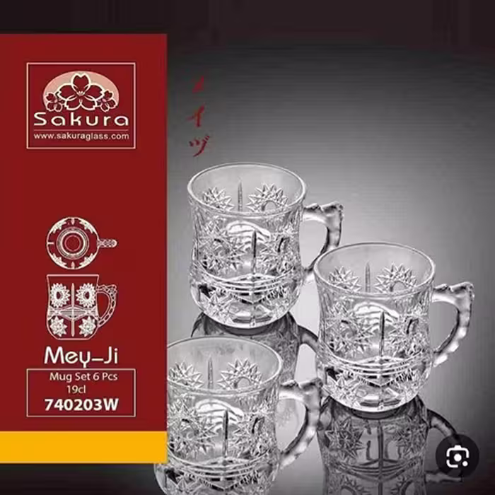 نیم لیوان می جی برند ساکورا مجموعه 6 عددی