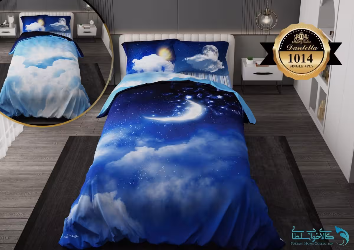 روتختی سه بعدی مدل ماه و ستاره کد 1014 یک نفره