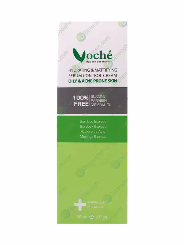 کرم آبرسان مخصوص پوست‌ های چرب و مستعد آکنه وچه 60 میلی لیتر – Voche Hydrating & Mattyfung Sebum Control Cream 60 ml