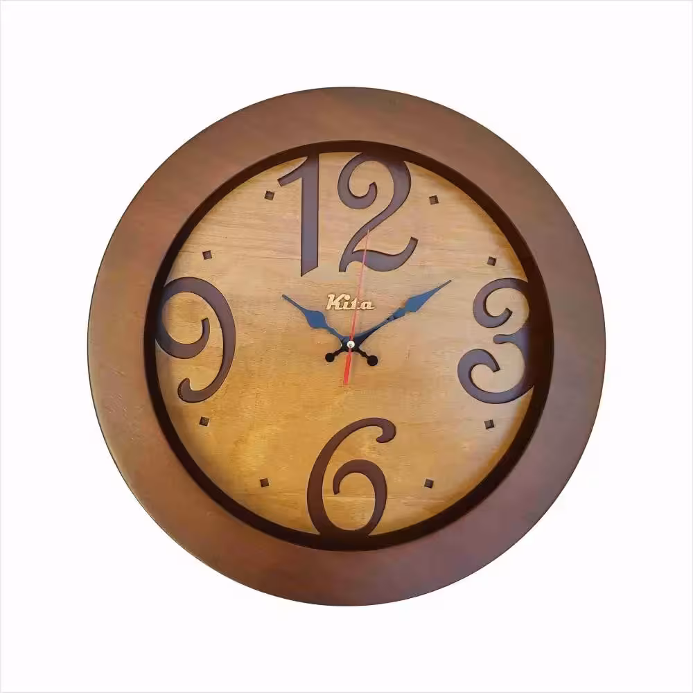 ساعت دیواری چوبی کد Cks605