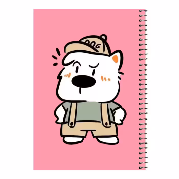 دفتر مشق 80 برگ اس جی مدل خرس بامزه