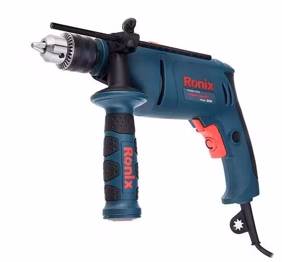 دریل 13 چکشی سه نظام آچاری رونیکس810وات با کیف BMCمدل2210