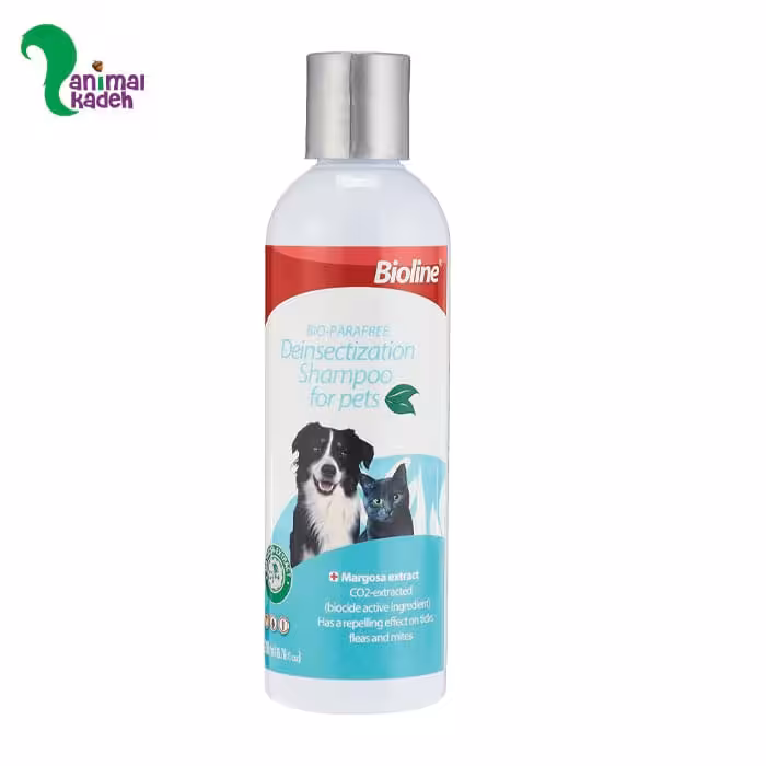 شامپو ضد انگل مخصوص سگ و گربه برند بایولاین 200 میل
