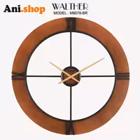 ساعت دیواری قطر 80 ترکیب چوب و فلز M8079_BR