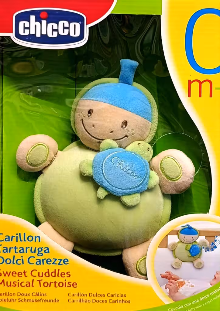 اسباب بازی عروسک موزیکال لاک پشت چیکو ایتالیا ضد حساسیت از 0 تا 6 سال chicco  musical tortois