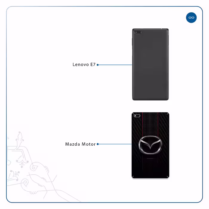 برچسب پوششی ماهوت مدل Mazda Motor مناسب برای تبلت لنوو E7