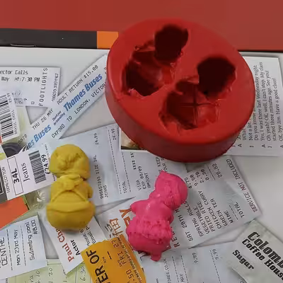 قالب فوندانت به گز مدل نوزاد خوابیده