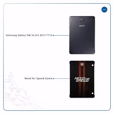 برچسب پوششی ماهوت مدل Need-for-Speed-Game مناسب برای تبلت سامسونگ Galaxy Tab S2 8.0 2015 T715