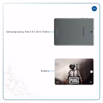 برچسب پوششی ماهوت مدل Pubg-Game مناسب برای تبلت سامسونگ Galaxy Tab A 9.7 2015 T550