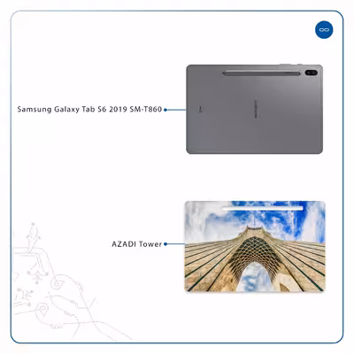برچسب پوششی ماهوت مدل AZADI-Tower مناسب برای تبلت سامسونگ Galaxy Tab S6 2019 SM-T860