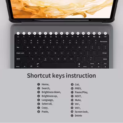کیف کلاسوری کیبورد دار نیلکین مدل Bumper Combo Keyboard مناسب برای تبلت سامسونگ Galaxy Tab S8 Plus (S8 )/ S8 Plus 5G/ S7 FE/ S7 Plus