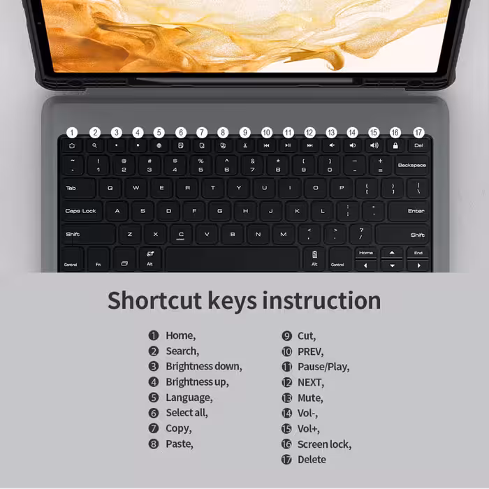 کیف کلاسوری کیبورد دار نیلکین مدل Bumper Combo Keyboard مناسب برای تبلت سامسونگ Galaxy Tab S8 Plus (S8 )/ S8 Plus 5G/ S7 FE/ S7 Plus