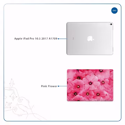برچسب پوششی ماهوت مدل Pink-Flower مناسب برای تبلت اپل iPad Pro 10.5 2017 A1709