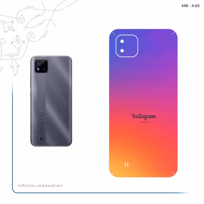 برچسب پوششی ماهوت مدل Instagram مناسب برای گوشی موبایل ریلمی C11 2021