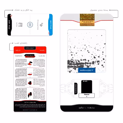 برچسب پوششی ماهوت مدل Abstract Ink Art مناسب برای گوشی موبایل آنر 9