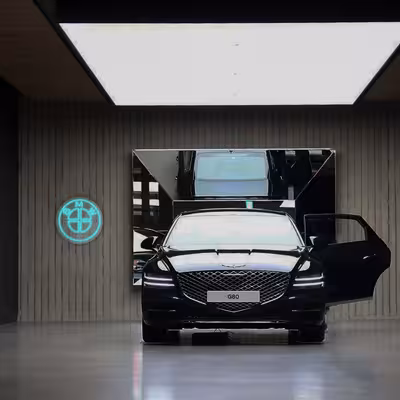 چراغ دیواری نئون دیزاین طرح Bmw_TBL