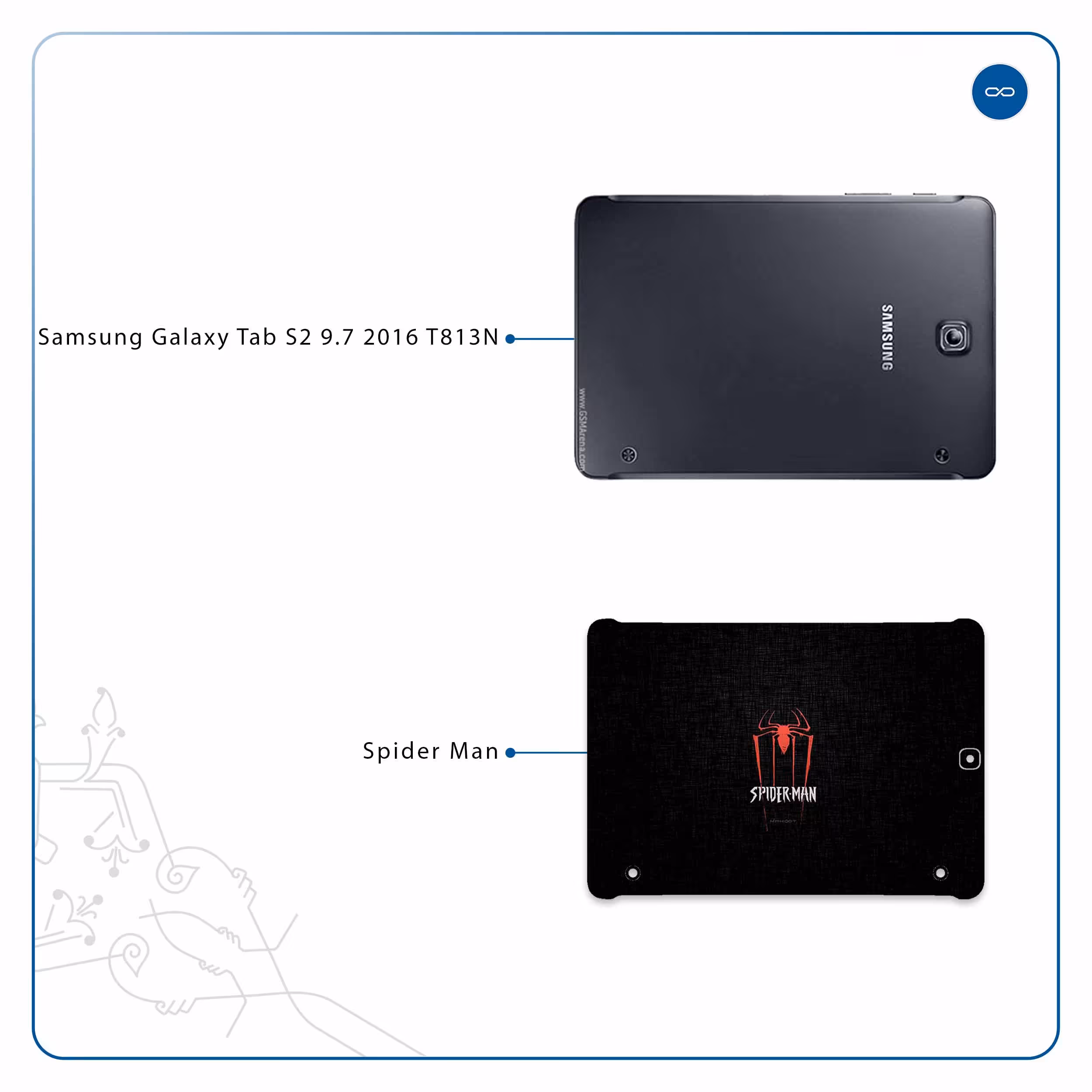 برچسب پوششی ماهوت مدل Spider-Man مناسب برای تبلت سامسونگ Galaxy Tab S2 9.7 2016 T813N