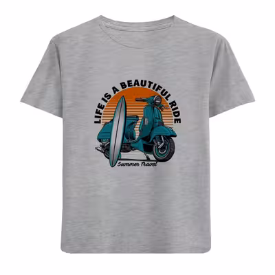 تی شرت آستین کوتاه بچگانه مدل موتور D334