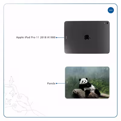 برچسب پوششی ماهوت مدل Panda مناسب برای تبلت اپل iPad Pro 11 2018 A1980