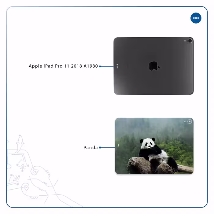 برچسب پوششی ماهوت مدل Panda مناسب برای تبلت اپل iPad Pro 11 2018 A1980