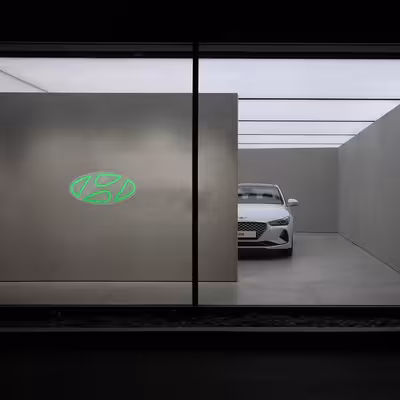 چراغ دیواری نئون دیزاین طرح Hyundai_GR