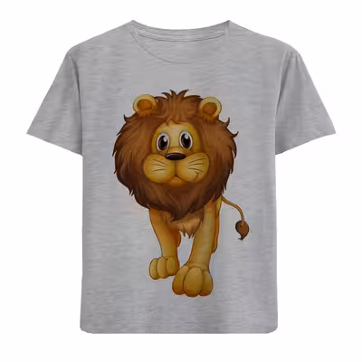 تی شرت آستین کوتاه بچگانه مدل شیر F528