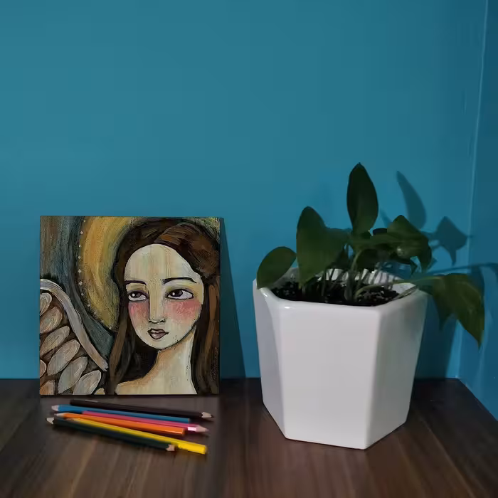 کاشی کارنیلا طرح فرشته مدل لوحی کدWKB227