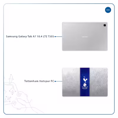 برچسب پوششی ماهوت مدل Tottenham Hotspur FC مناسب برای تبلت سامسونگ Galaxy Tab A7 10.4 LTE 2020 T505