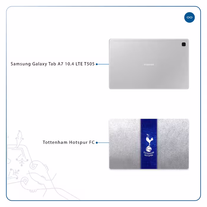 برچسب پوششی ماهوت مدل Tottenham Hotspur FC مناسب برای تبلت سامسونگ Galaxy Tab A7 10.4 LTE 2020 T505