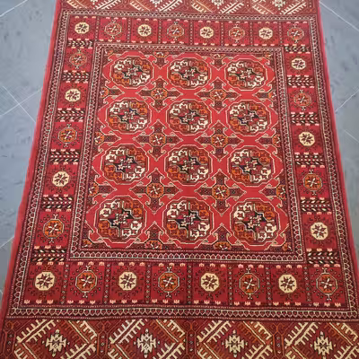 فرش دستبافت یک و نیم متری طرح لوزی کد AA487