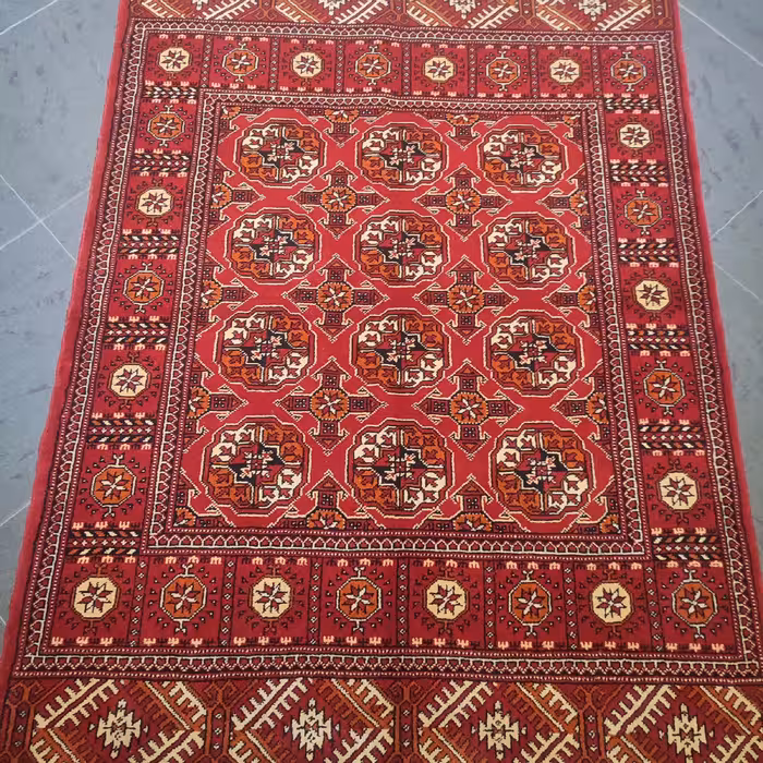 فرش دستبافت یک و نیم متری طرح لوزی کد AA487