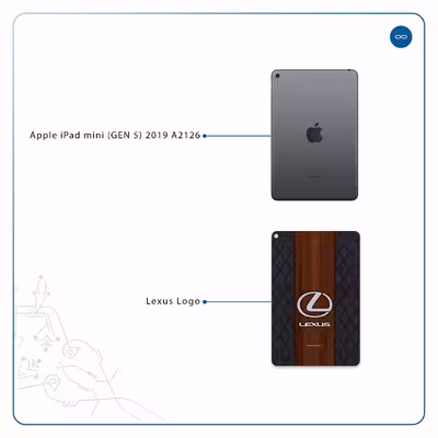 برچسب پوششی ماهوت مدل Lexus-Logo مناسب برای تبلت اپل iPad mini (GEN 5) 2019 A2126