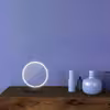 چراغ رومیزی ریموت دار مدل CIRCLE-GL_WHT-GLASS