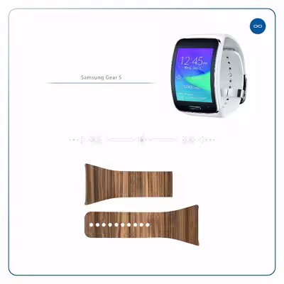 برچسب ماهوت طرح Light_Walnut_Wood مناسب برای ساعت هوشمند سامسونگ Galaxy Gear S
