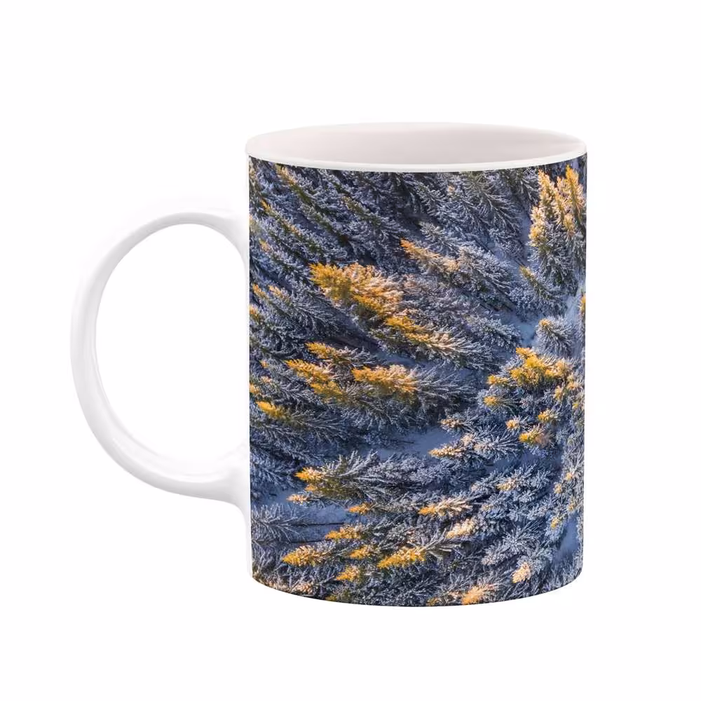 ماگ کاکتی طرح منظره برفی مدل mgs14961